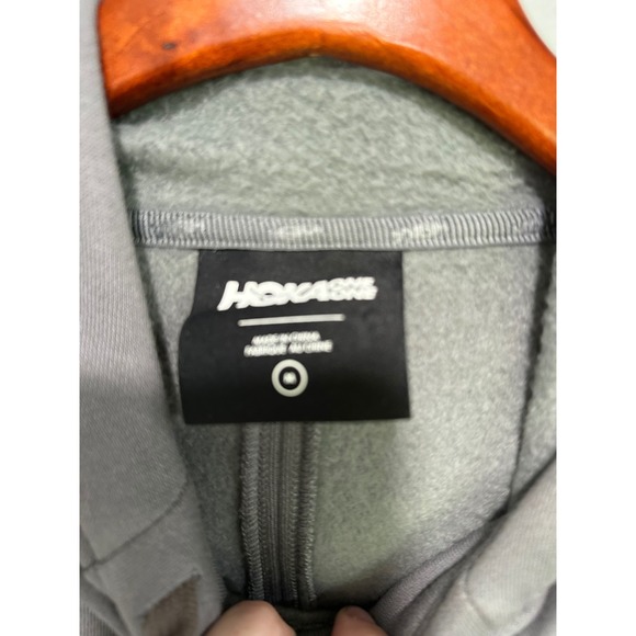 Hoka Utility Wool Hoodie Mens Medium Gray Pullover Hooded‎ Sweatshirt NWT - Picture 4 of 6